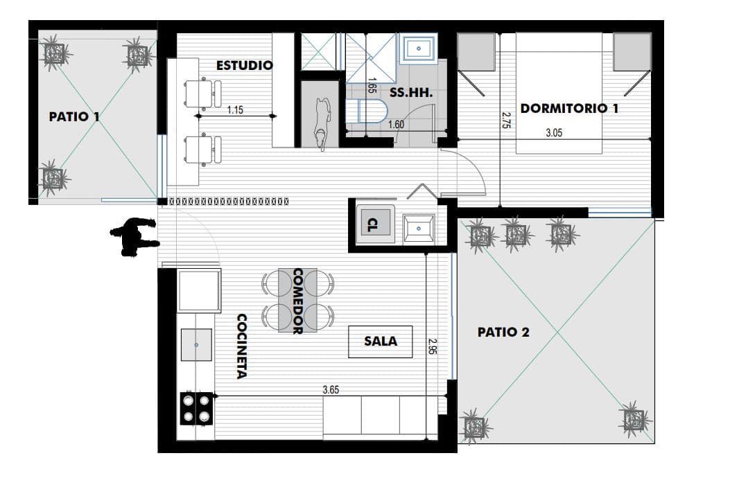 Foto 1 — Departamento en venta en Huancayo (Jr. San Agustin). NEOEBALTO Dpto.202