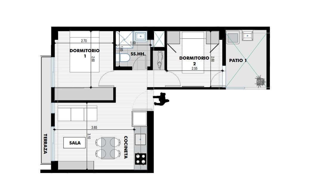 Foto 1 — Departamento en venta en Huancayo (San Agustin). Neobalto Dpto. 201