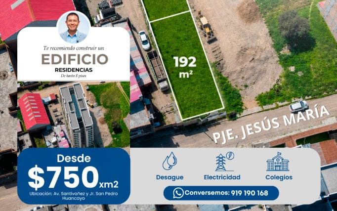 Foto 1 — Terreno en venta en Huancayo (Psje. Jesus Maria) PROPIEDAD