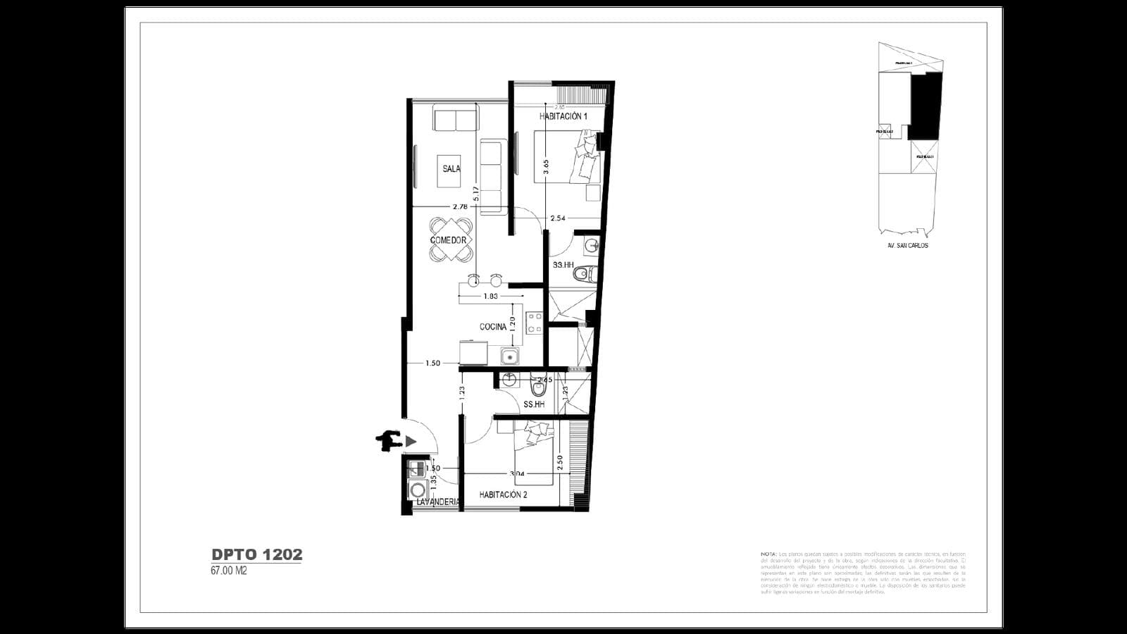 Foto 1 — 9Departamento en venta en Huancayo (San Carlos) Dpto. 1202